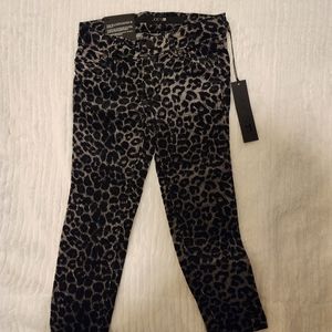 Joe’s Jeans cheetah velour pants 2 girls